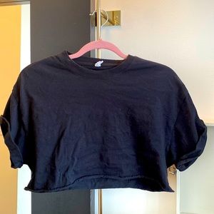 Alo Cropped T-Shirt Black xs